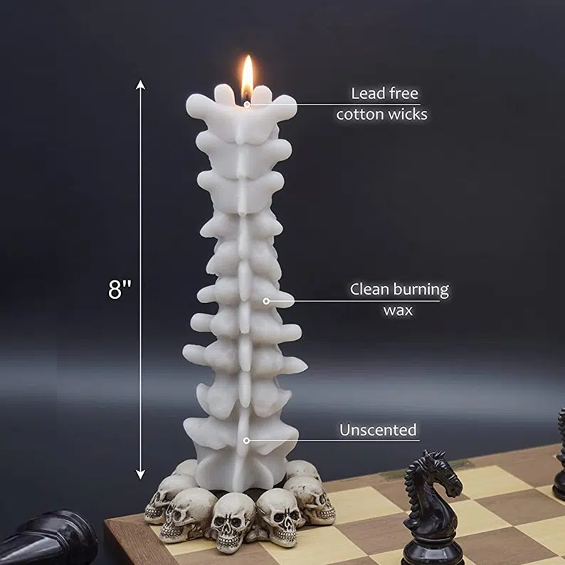 Spine Candle for Gothic Decor