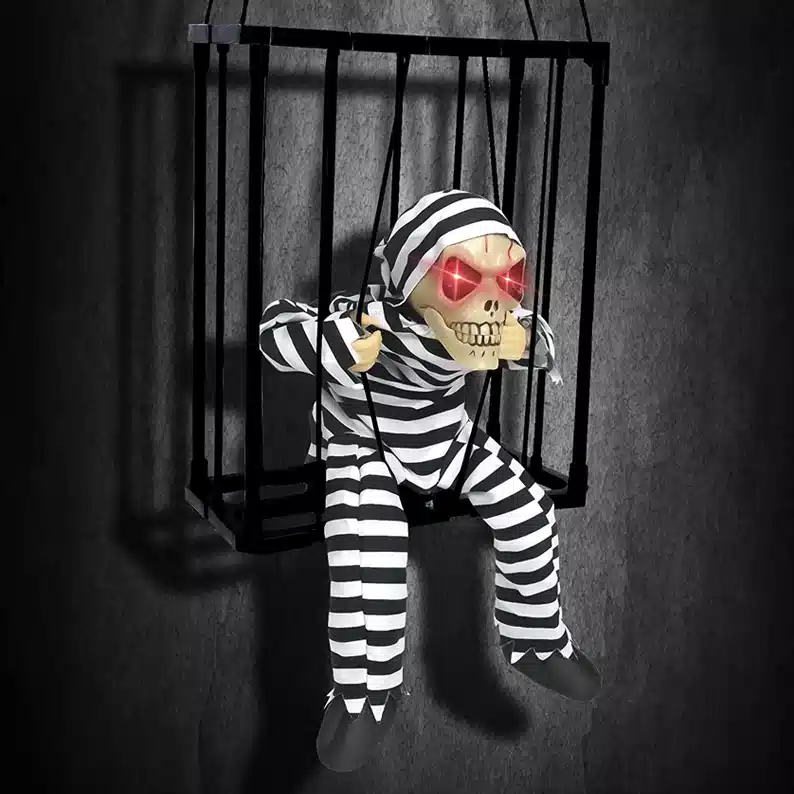 Skeleton Toy Prisoner Caged Jail
