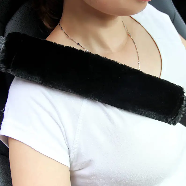 Faux Sheepskin Seat Belt Shoulder Pad
